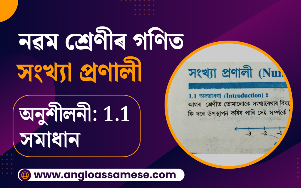 SEBA Class 9 Maths Exercise 1.1
